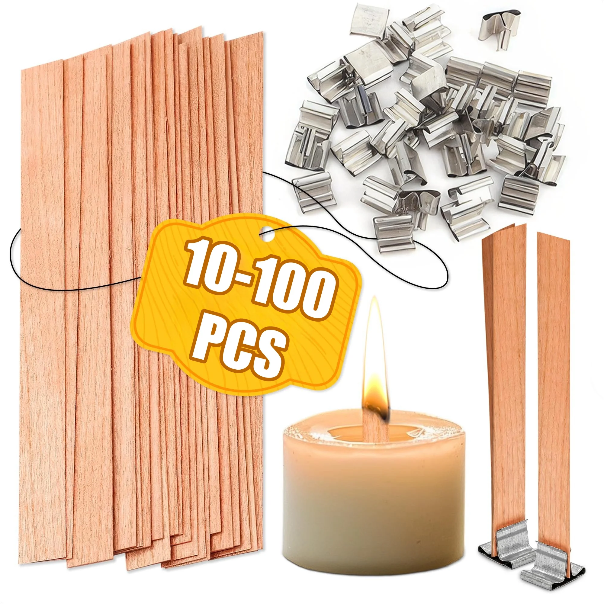 Wooden Wick Candle - Handmade Soy Wax Candle Wooden Wick