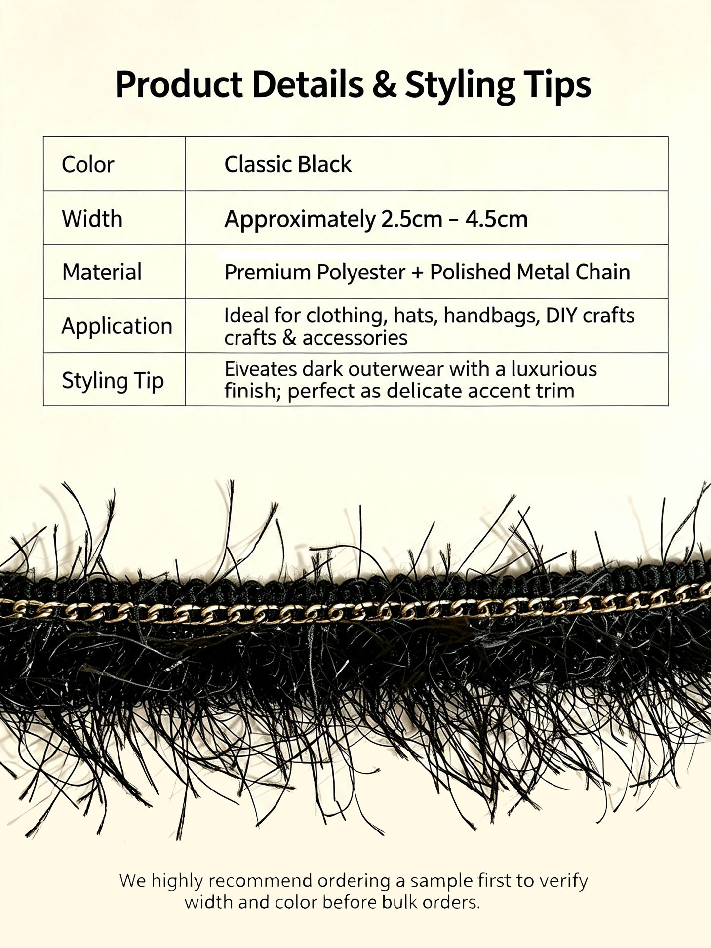 3 Meters Black Faux Feather Ta - огляд і ціна Home Fragrance No 3