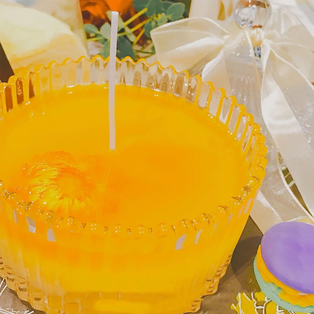 200g Yellow Clear Gel Jelly Wa - огляд і ціна Wooden Wick Candle
