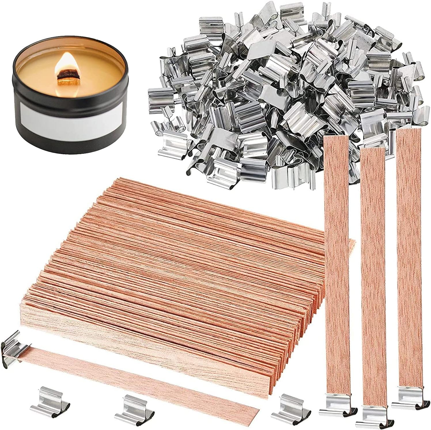 10-100PCS Scented Candle Wood  - огляд і ціна Wooden Wick Candle
