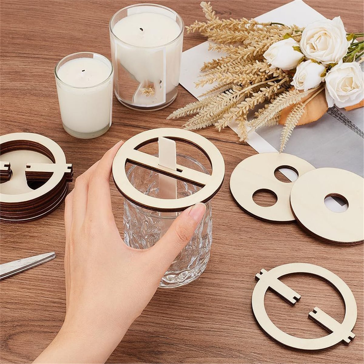 L70A Wick Centering Tool, Wood - огляд і ціна Wooden Wick Candle