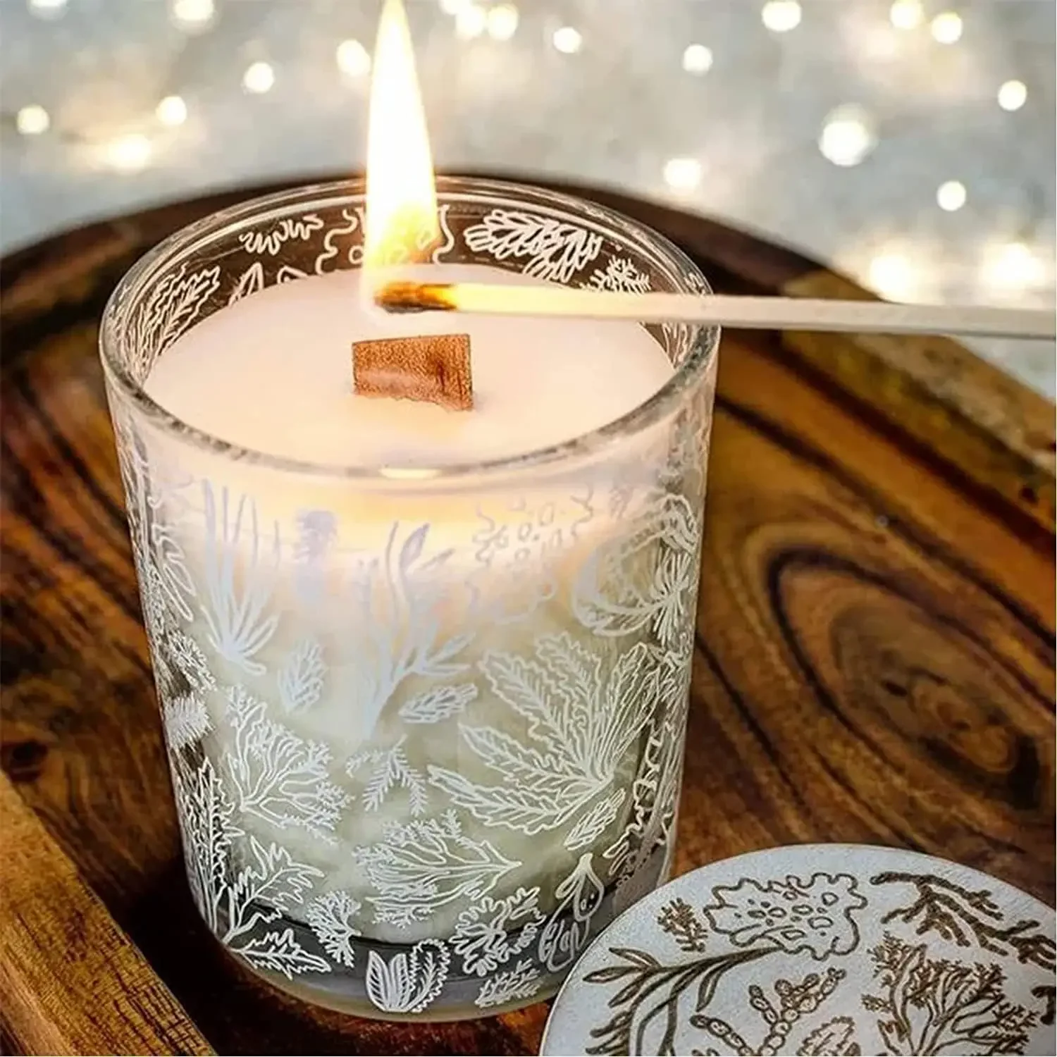 Handmade Soy Wax Candle Wooden - огляд і ціна Wooden Wick Candle