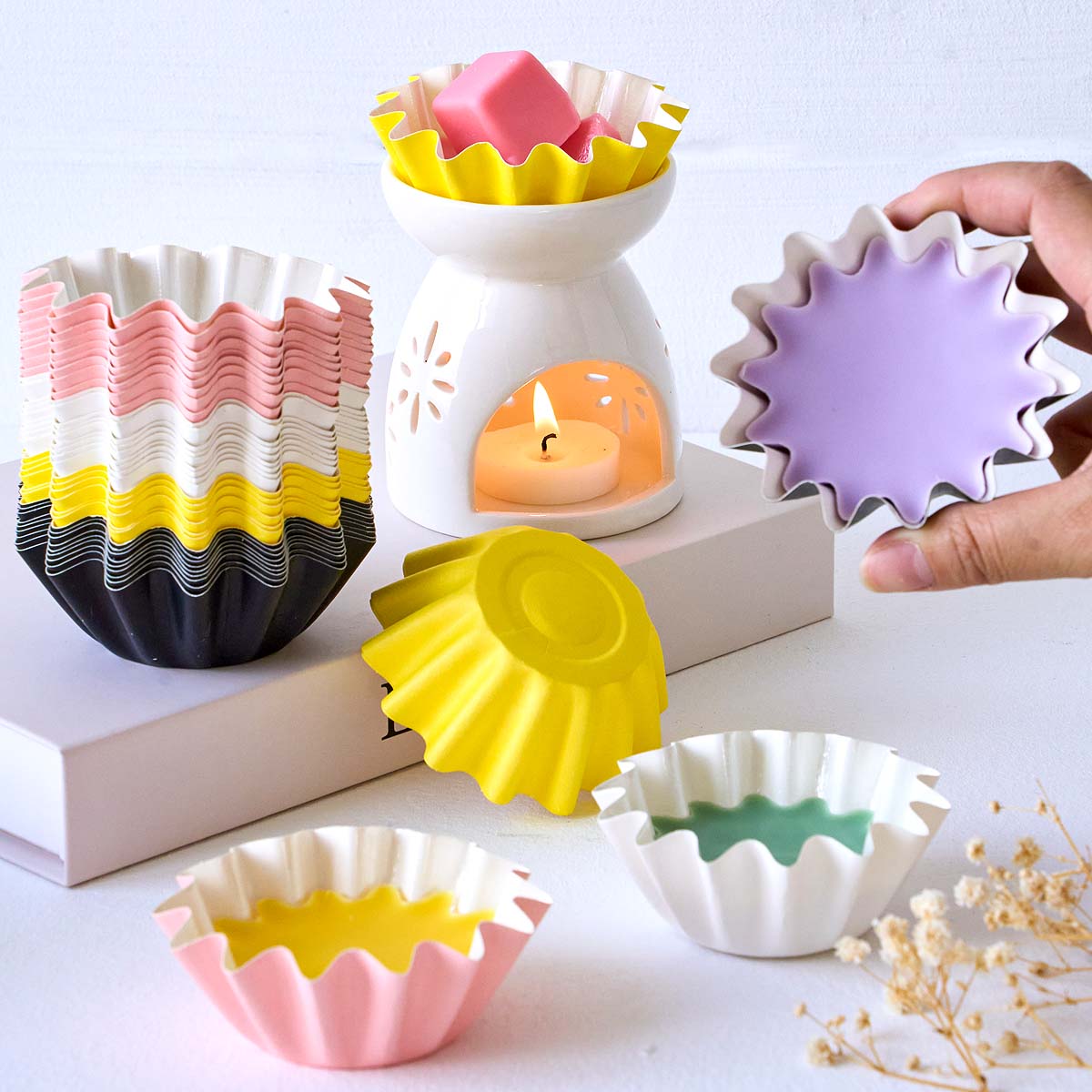 10pcs Wave Edge Wax Coated Pap - огляд і ціна Home Fragrance Edg