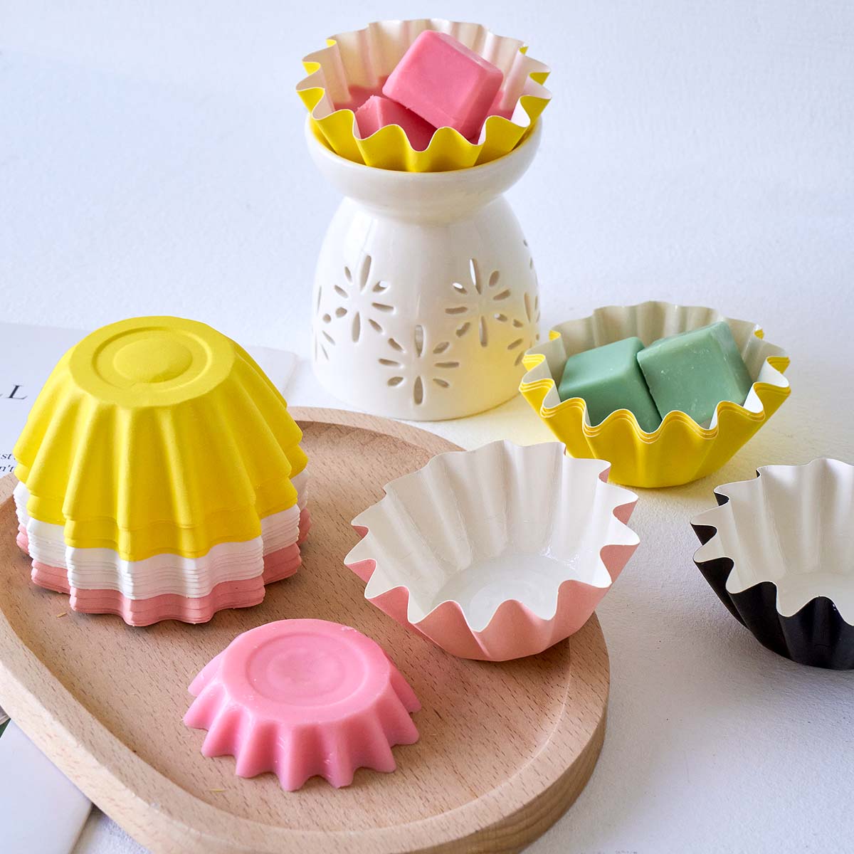 10pcs Wave Edge Wax Coated Pap - огляд і ціна Home Fragrance Edg